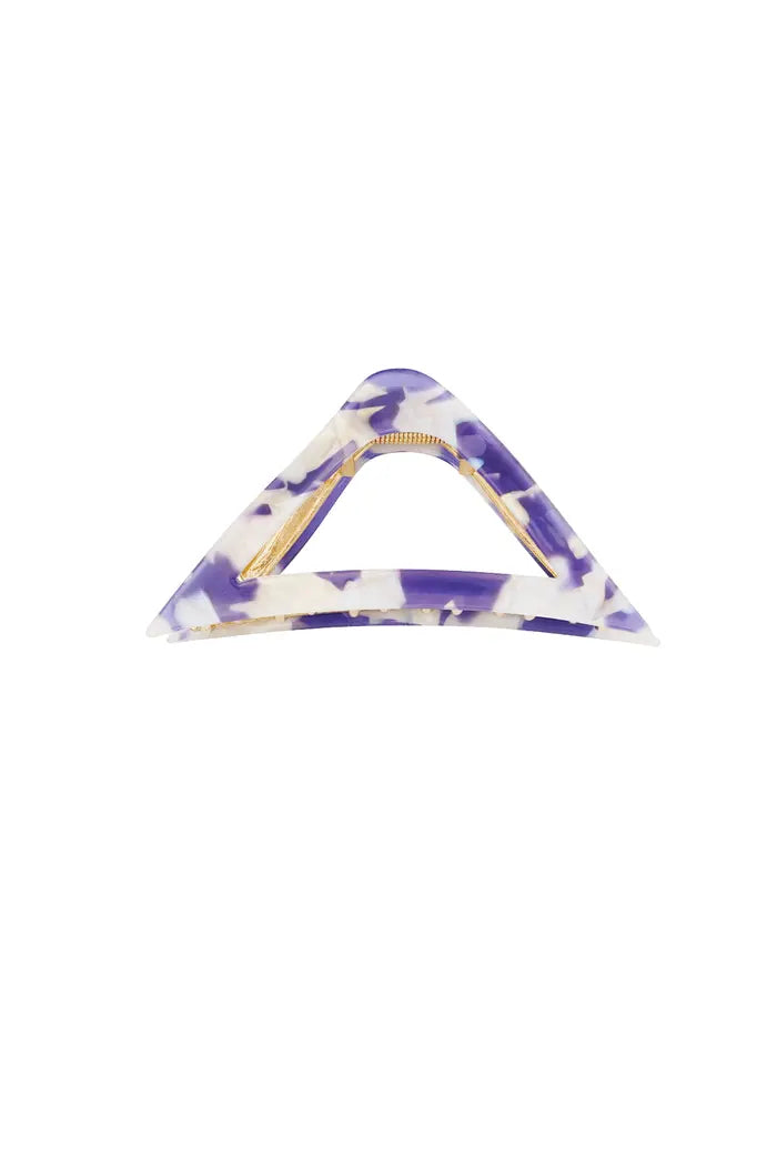 Triangle haarclip marble - paars