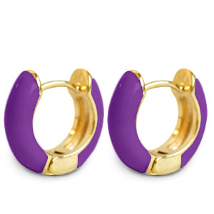 Musthave oorbellen - Purple-gold